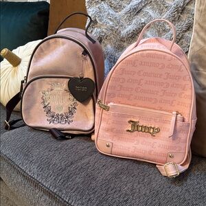 Bundle of Juicy Couture Light Pink with brown and pink Backpacks